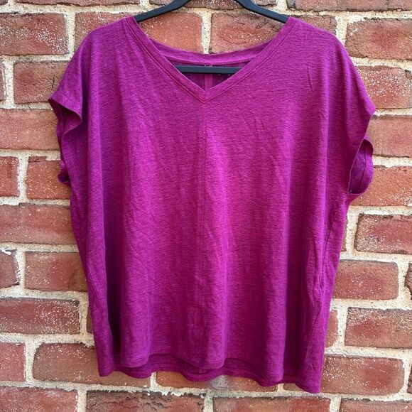 Eileen Fisher $118 Women's Hemp Organic Cotton Boxy Jersey V-Neck Tee XXS - Picture 1 of 10